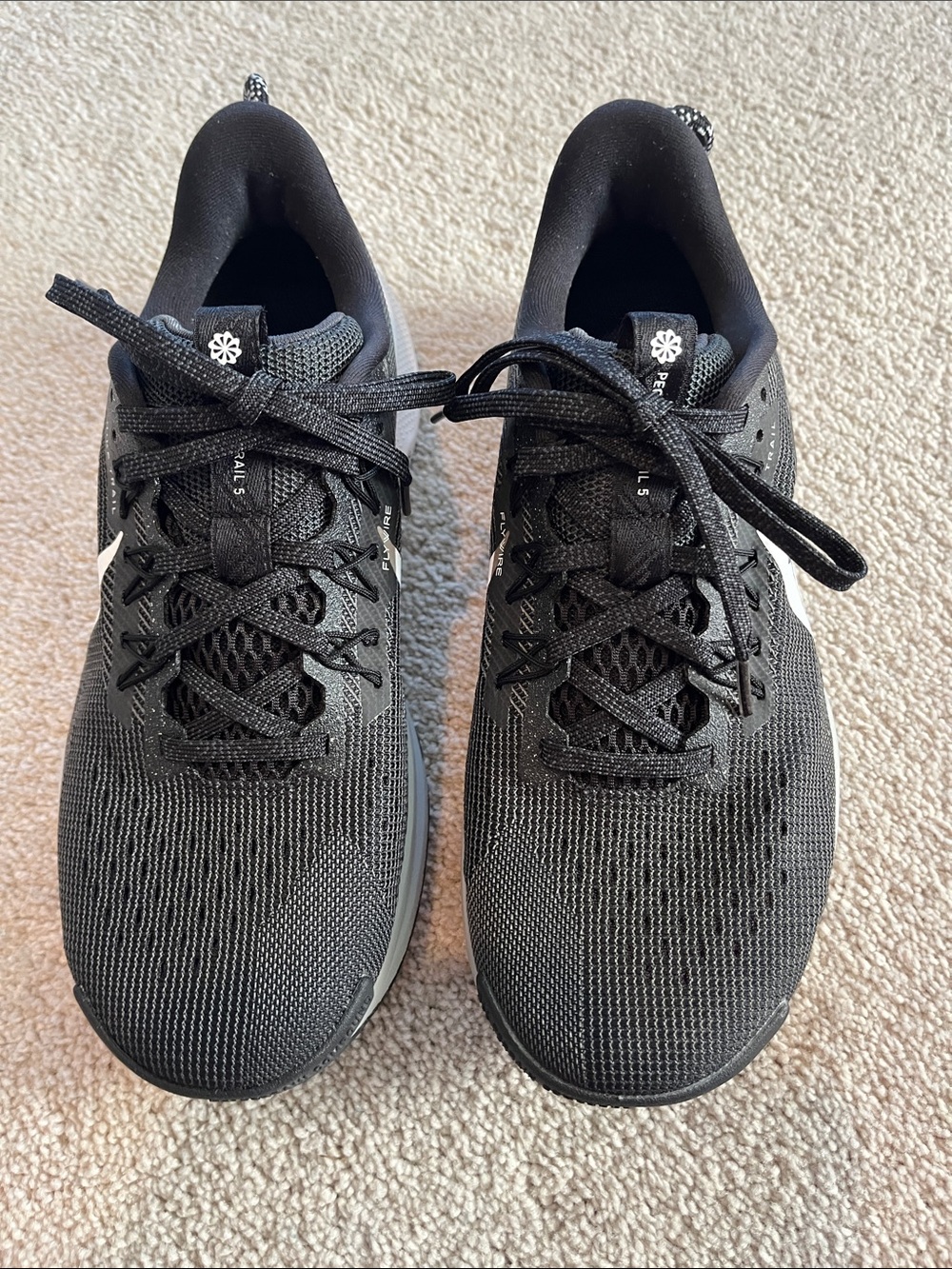 Nike Women’s Black and White Lace-Back Athletic Shoes